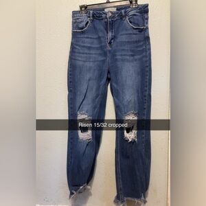Risen Cropped Holy Jeans
